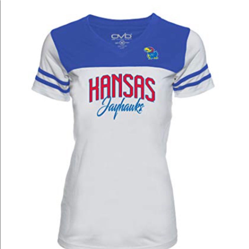 Kansas Jayhawks Football Tee NWT Juniors XL